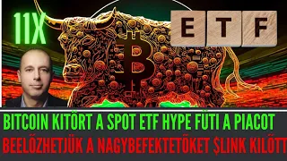 Bitcoin Kitörés Spot ETF Hype Fűti a Piacot I ETF Után BTC 11X-re? I Beelőzhetjük a NagyBefektetőket