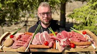 This is how we Balkans make a Barbecue with 9 types of meat.