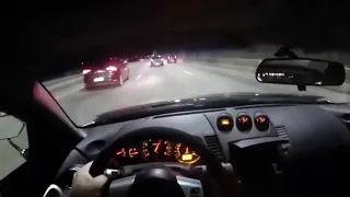 350Z SWERVING THROUGH TRAFFIC AT 100MPH+