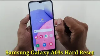 How To Full Reset Samsung Galaxy A03s Hindi