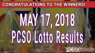 PCSO Lotto Results Today May 17, 2018 (6/49, 6/42, 6D, Swertres, STL & EZ2)