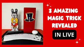 3 AMAZING MAGIC TRICKS REVEALED IN LIVE 🎩🪄