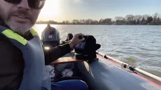 6hp Yamaha on a 10ft dinghy with hydrofoil fin