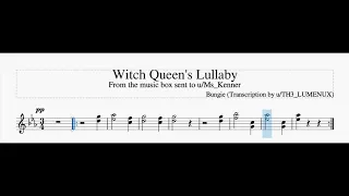 witch queen lullaby transcription