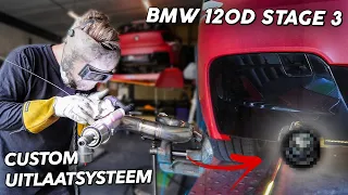 BMW 120d krijgt downpipe & custom rvs uitlaat met klepsysteem! What a sound 😍!