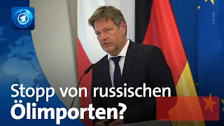 Wirtschaftsminister Habeck erwartet Unabhängigkeit von russischem Öl in wenigen Tagen