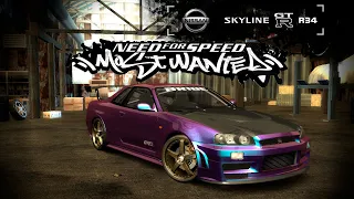 NFS Most Wanted / REDUX MOD 2023/ NISSAN SKYLINE GTR R34 JUNKMAN TUNING/ 1080p60fps