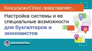 Руководство пользователя Консультант Плюс (1) - Настройка системы и ее возможности для бухгалтеров