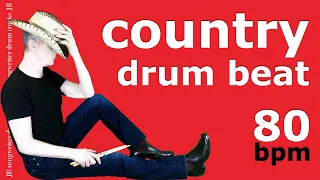 80 BPM Country Drum Beat 🥁 Drum Backing Track - Slow Country Rock - #24