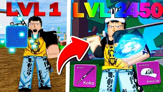 VIREI O LAW EM 24 HORAS NO BLOX FRUITS MASTERIZANDO A CONTROL E A KOKO!