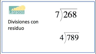 Divisiones de una cifra con residuo (Primaria, ejemplo 1)