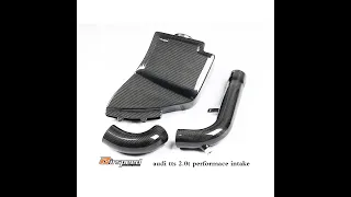 100% Real Dry Carbon Fiber High Performance Air Engine Filter Intake for Racing Car AUDI TTS 2.0T