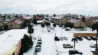 Snow on Galveston Island