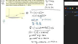 12. 5 Curvilinear Motion: Rectangular Components (Ex. 12.10)