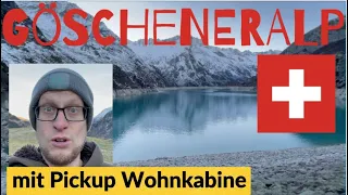 Göscheneralp mit einem Toyota Hilux Globe Camper