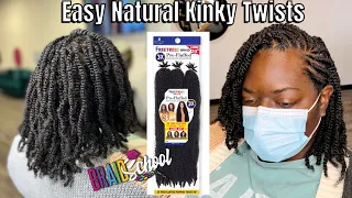 Easy Natural Kinky Twists FT. Shake N Go Poppin Twists | Braid School Ep. 87