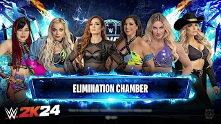 WWE 2K24 - WOMEN ELIMINATION CHAMBER Match | 4K PS5