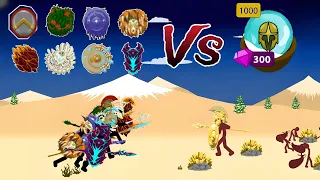 All Skins Of Spearton Vs Golden Spearton | Stick War Legacy