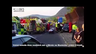TRAGICKÁ SMRT nehoda V PŘÍMÉM PŘENOSU - Obrnice u Mostu