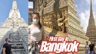 First Day in Bangkok Thailand Travel Vlog 2022 - Grand Palace, Wat Pho, Wat Arun