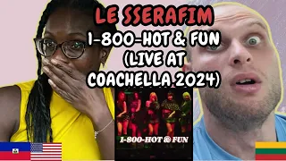 REACTION TO LE SSERAFIM (르세라핌) - 1-800-HOT & FUN / NEW SONG (Coachella 2024) | FIRST TIME HEARING