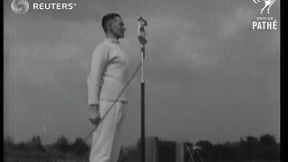 DEFENCE: Apprentices mass drill for Air Day display (1938)