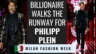 MALE MODEL WALKS THE RUNWAY FOR PHILIPP PLEIN - Milan Fashion Week, Billionaire Show