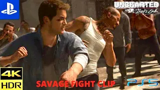 Nate fighting for his life uncharted 4 gameplay 4K HDR 60 FPS on PS5......