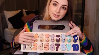 Soothing Wooden Puzzle for ASMR 🧩 | Tapping, Tracing, Explaining