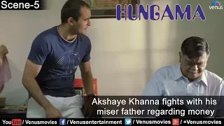 Akshaye Khanna fights with his miser father regarding money (Hungama)