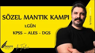 Sözel Mantık Kampı | 1.GÜN | KPSS, ALES, DGS | Eşleştirme Soruları | RÜŞTÜ HOCA