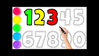1 to 10 Learn to Trace with dotted line & colors | 1 to 9 Number | For kids and Toddlers