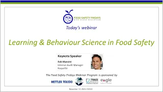 Learning and Behaviour Science in Food Safety