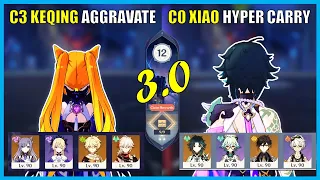 C3 Keqing R1 BlackSword Aggravate - C0 Xiao R5 DeathMatch 3.0 Spiral Abyss Floor 12 | Genshin Impact