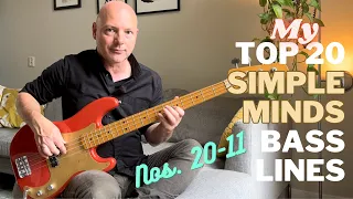 Top 20 Simple Minds Bass Lines: Nos. 20 - 11 / Tribute to Derek Forbes (bass & backing track covers)