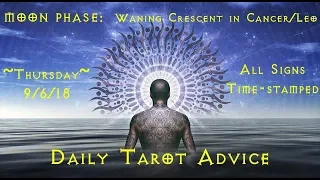 9/6/18 Daily Tarot Advice ~ All Signs, Time-stamped