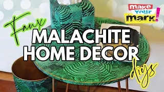 Faux Malachite Home Decor DIYs