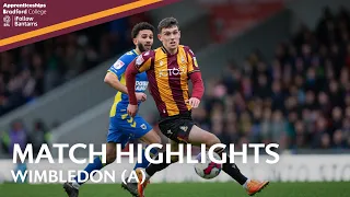 MATCH HIGHLIGHTS: AFC Wimbledon v Bradford City