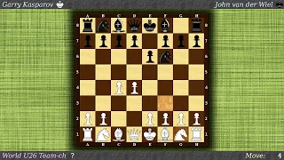 Garry Kasparov (white) vs John van der Wiel (black)