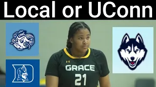 Sarah Strong has narrowed it down to 3 Teams - UConn - UNC and Duke - We Breakdown her choices