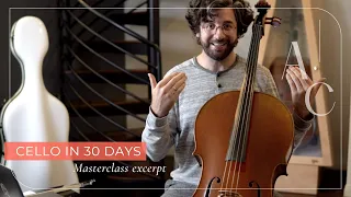 How to hold the cello