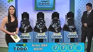 Sorteo Toma Todo # 3068 del 24 de Diciembre de 2012(Noche).