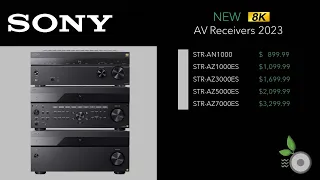 Sony New 2023 8K AV Receivers - STR-AZ7000ES, STR-AZ5000ES, STR-AZ3000ES, STR-AZ1000ES, STR-AN1000