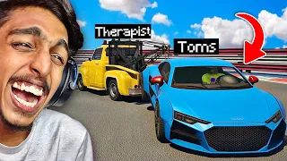 GTA 5 : I Towed Tom's CAR with Tow Truck in Race 🤣..!!