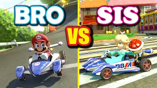 Mario Kart 8 Deluxe: Brother vs Sister!! (Her First Time Playing!)