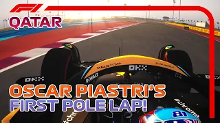 Oscar Piastri's First Pole Lap | 2023 Qatar Sprint Shootout