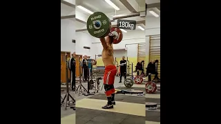 incredible!!!!!!! Karlos Nasar from Bulgaria 180kg snatch × 2