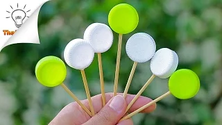 How To Make Wall Clock From Plastic Lids | Room Decor