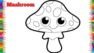 How to Draw A Mushroom Step By Step 🍄 | How To A Mario Mushroom| How To A Cute Cartoon Mushroom