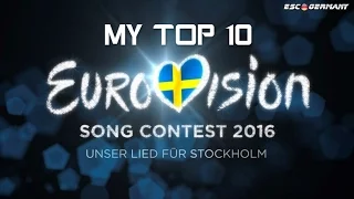 Unser Lied für Stockholm - MY TOP 10